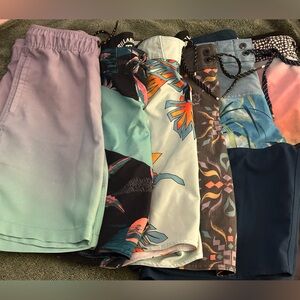 6 Pair Billabong Kids board Shorts in Multicolor no lining